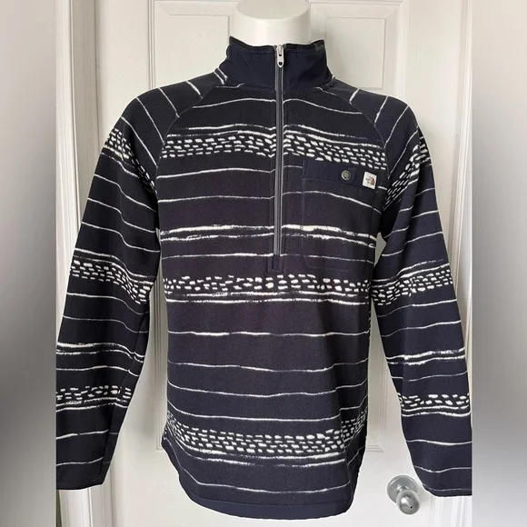 Mens The North Face Printed Gordon Lyons Quarter Zip Fleece Pullover Medium - Picture 5 of 13